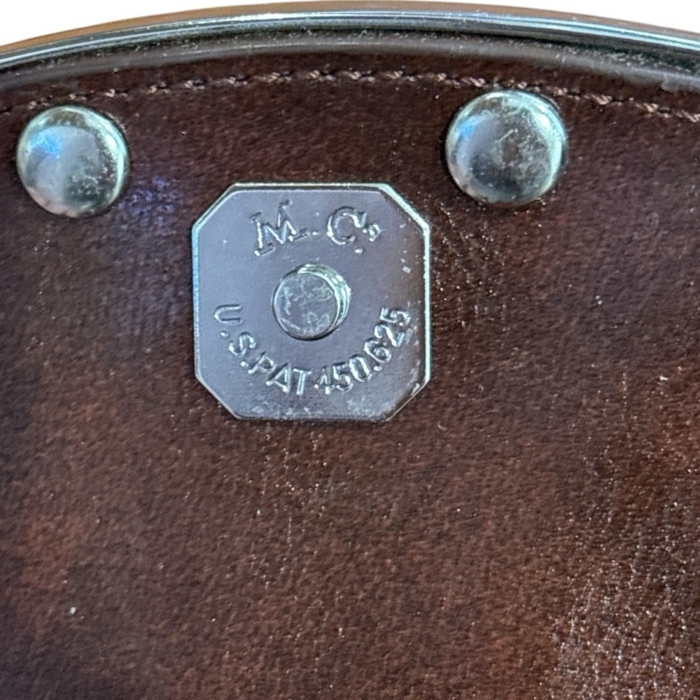 90s MARC CHANTEL BROWN CROCODILE-EMBOSSED & LEATHER TRIM CASE EMBOSSED HARDWARE - Picture 11 of 15